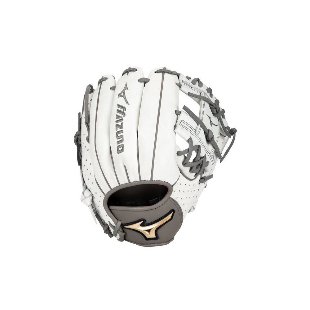 Womens Mizuno Prime Elite Infield Fastpitch 11.5" Softball Gloves White/Grey Philippines (CADRGU478)